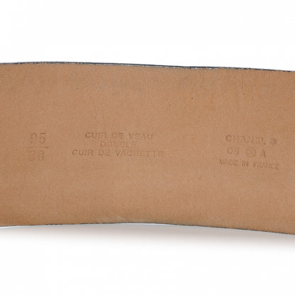 Chanel Leather CC Logo Belt 95 38 Black 4 of 5