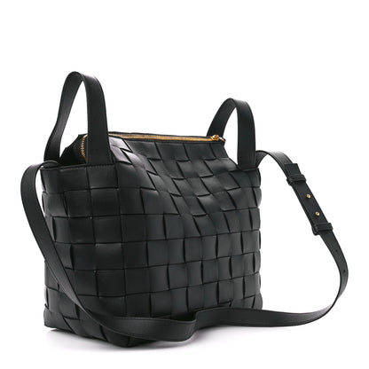Bottega Veneta Lambskin Maxi Intrecciato Bowling Cassette Shoulder Bag Black 4 of 15