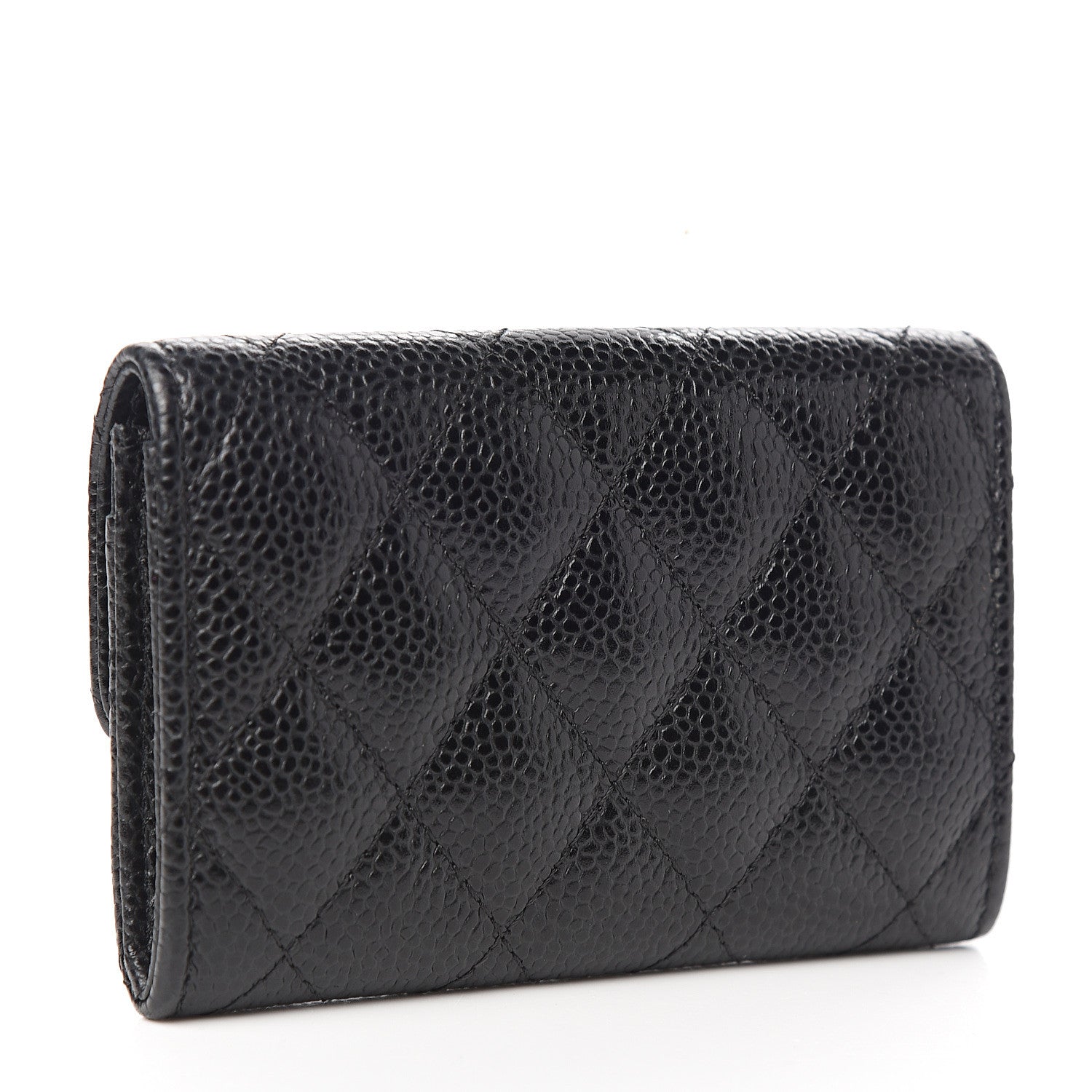 Chanel Caviar Quilted Flap Card Holder Black 2 of 8