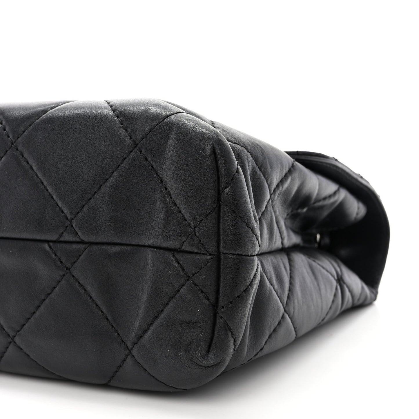 Calfskin Quilted In the Business Flap Bag Black