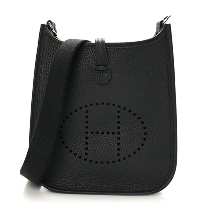 Hermes Taurillon Clemence Evelyne TPM Black 1 of 9