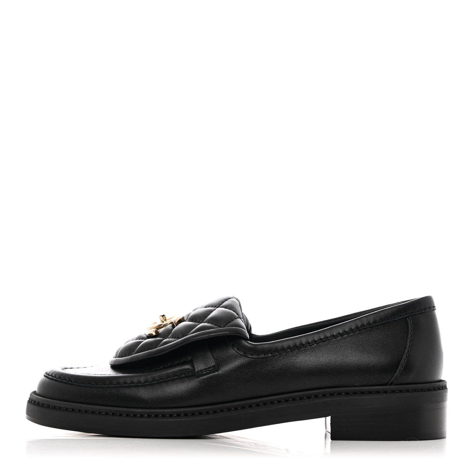 Chanel Lambskin Quilted CC Turnlock Loafers 36 Black 1 of 13