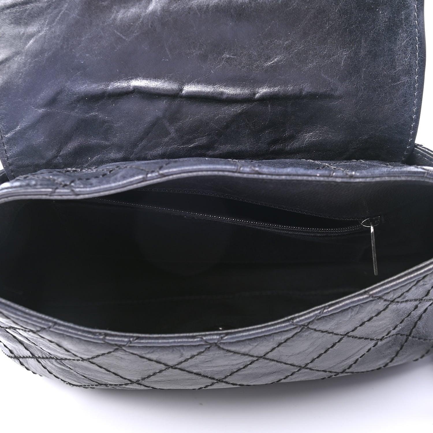 Chanel Caviar Aged Calfskin Large Bubble Graphic Messenger Bag Black 4 of 4