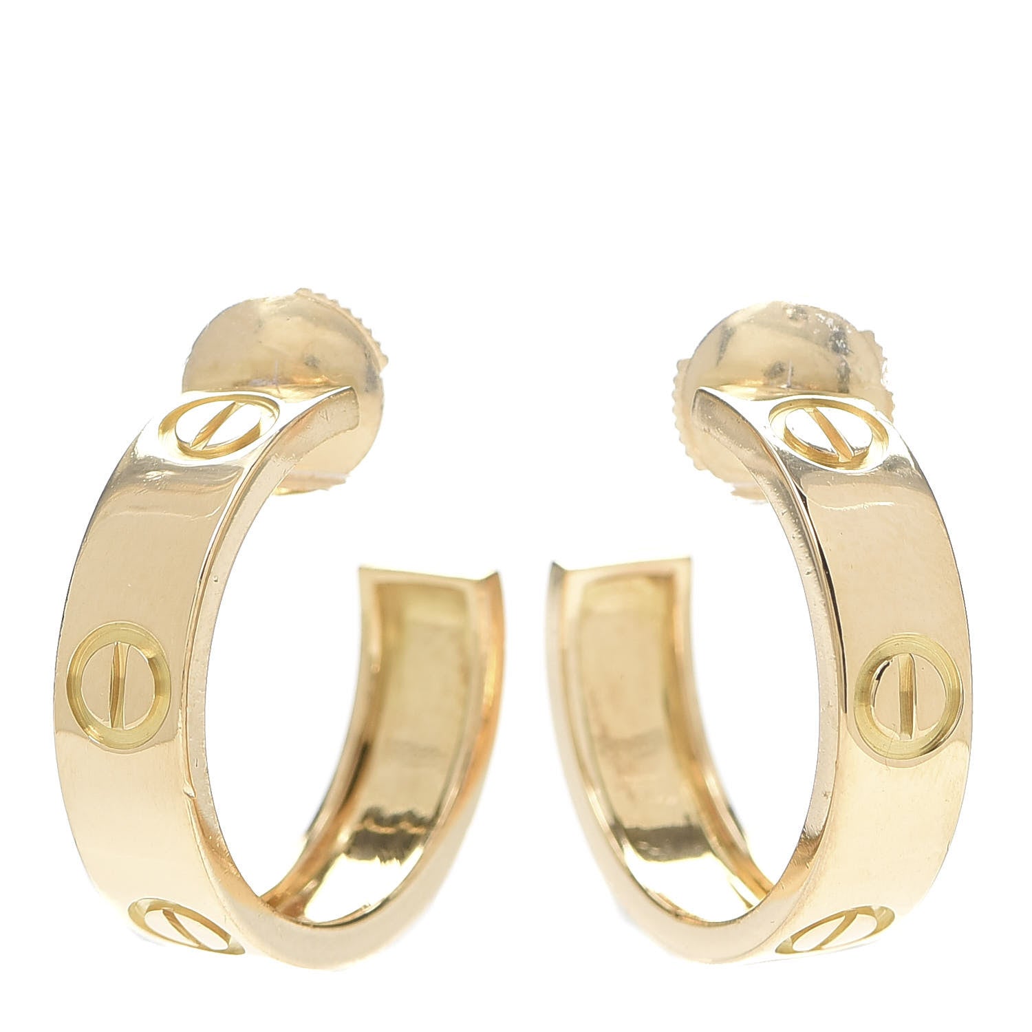 Cartier 18K Yellow Gold 5.5mm LOVE Hoop Earrings 1 of 4