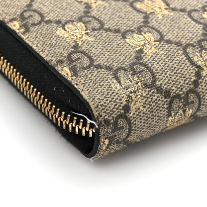 Gucci GG Supreme Monogram Bees Zip Around Wallet 15 of 16