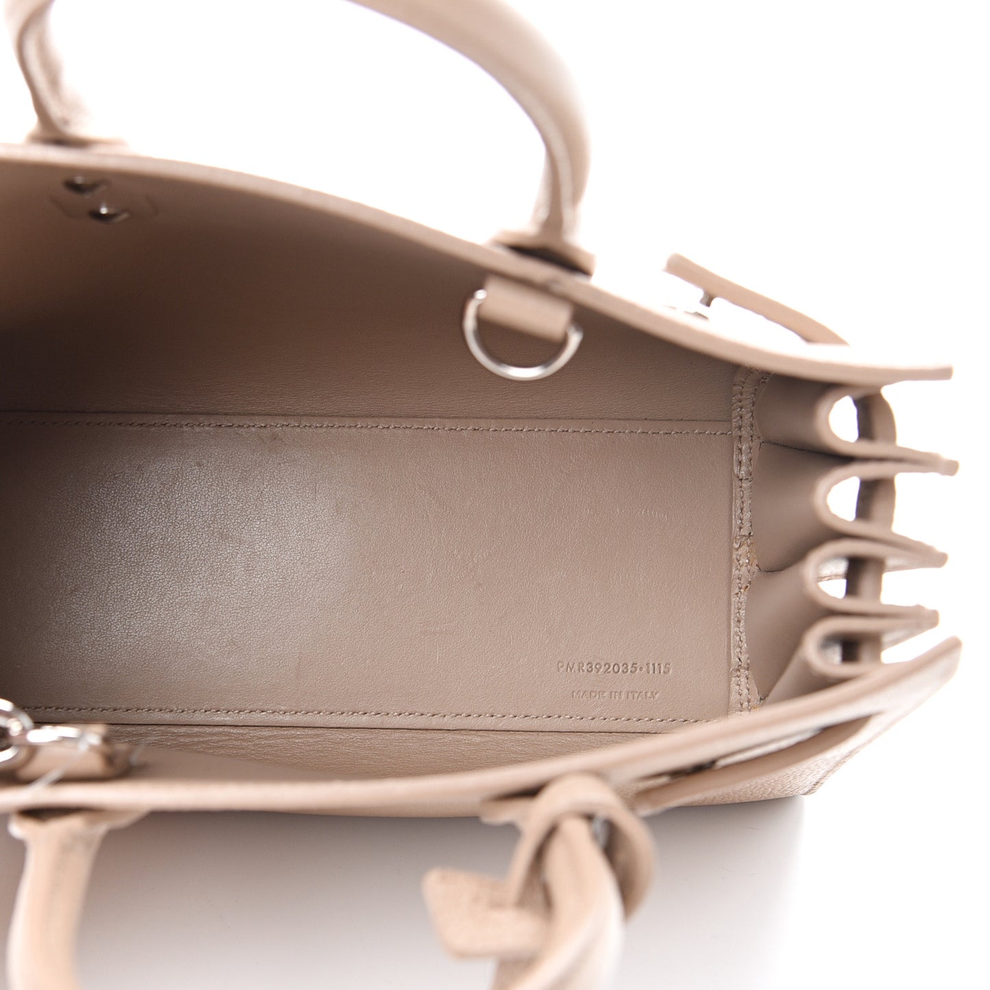 Grained Calfskin Nano Sac De Jour Beige