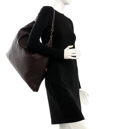 Bottega Veneta Nappa Intrecciato Maxi Convertible Tote Ebano 2 of 12