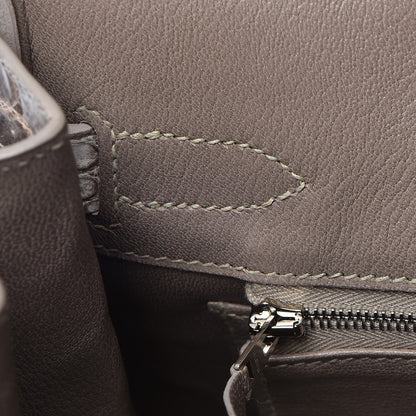 Hermes Matte Niloticus Crocodile Himalaya Birkin 30 Blanc 12 of 49