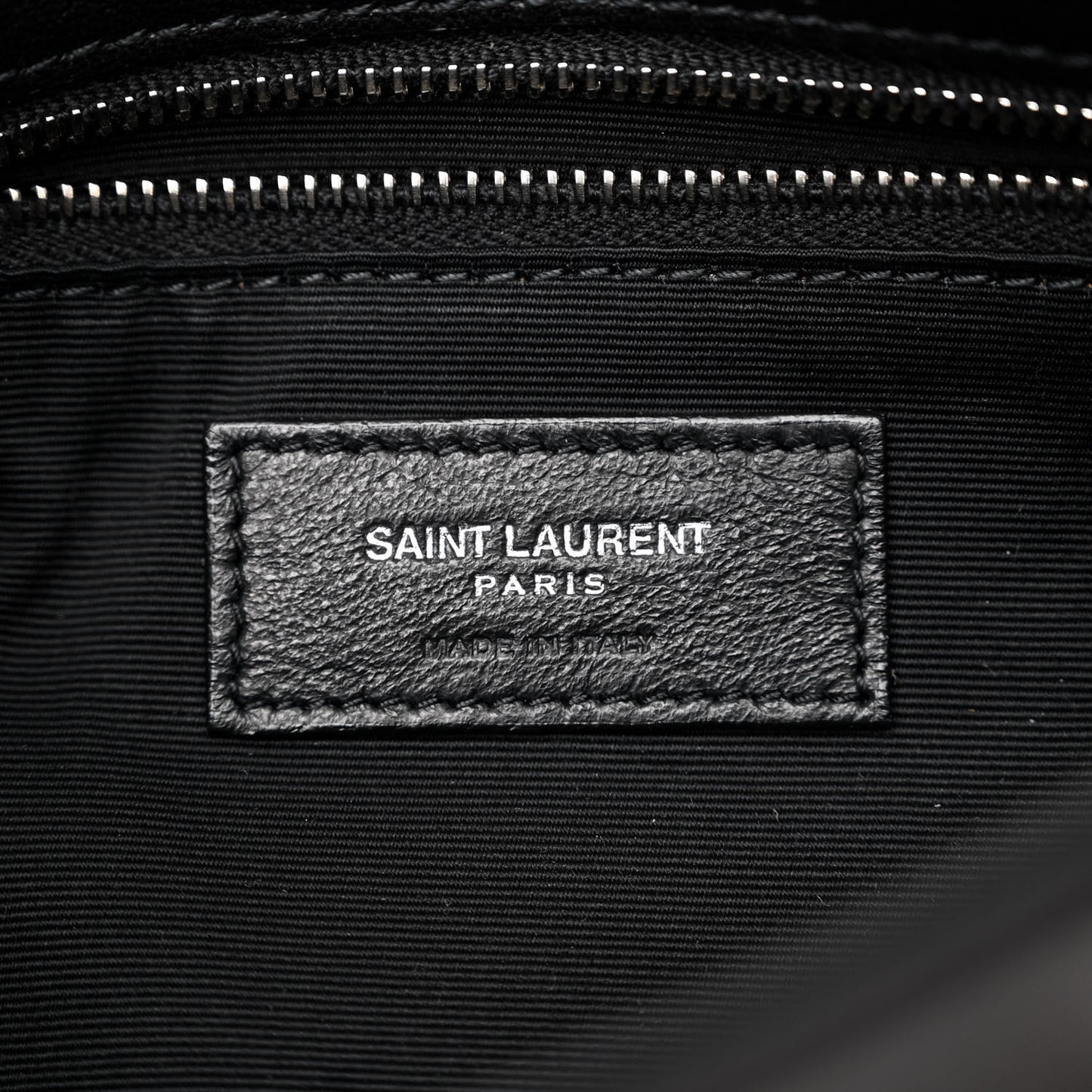 Lambskin Quilted Small Loulou Puffer Monogram Chain Satchel Black
