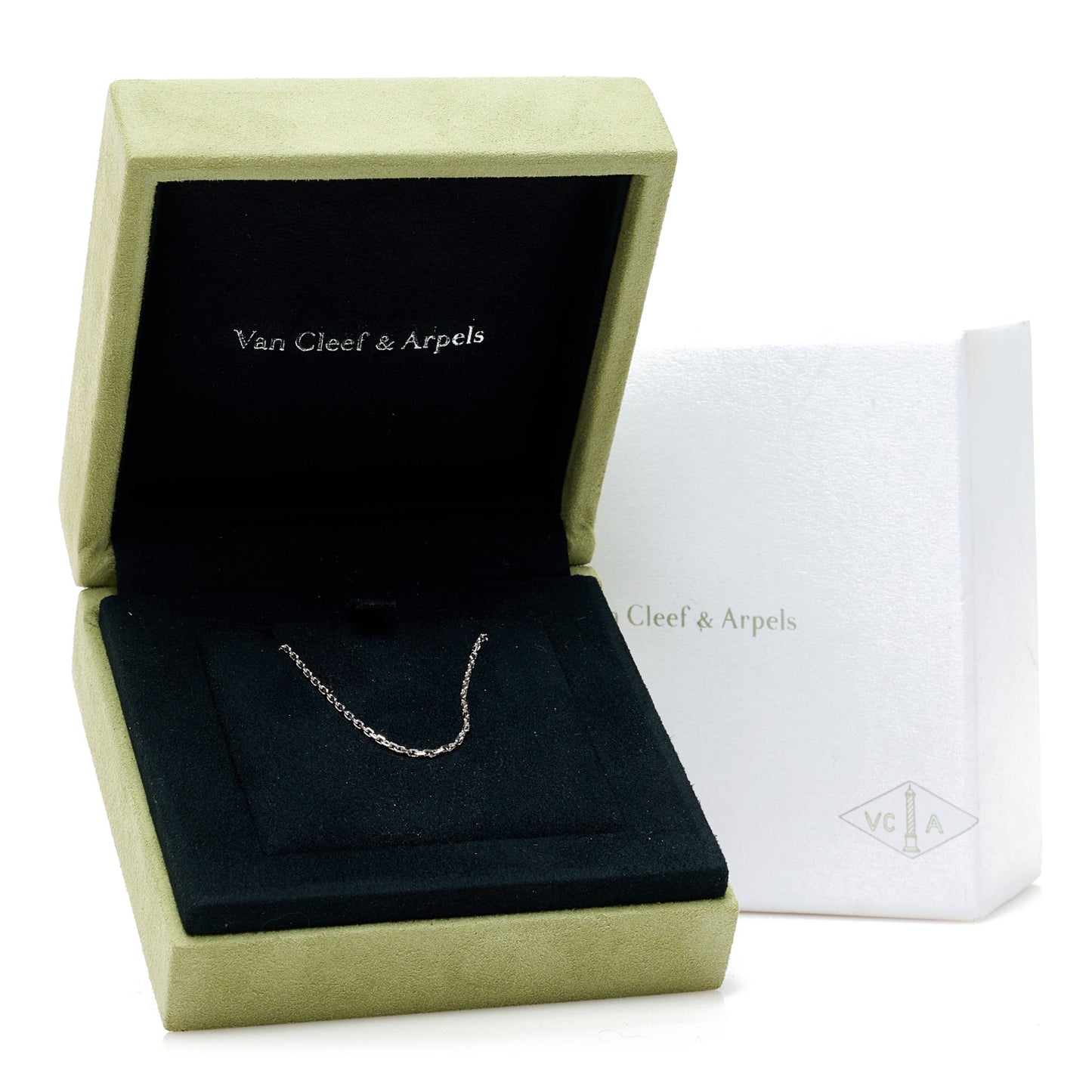 18K White Gold Trace Chain Necklace