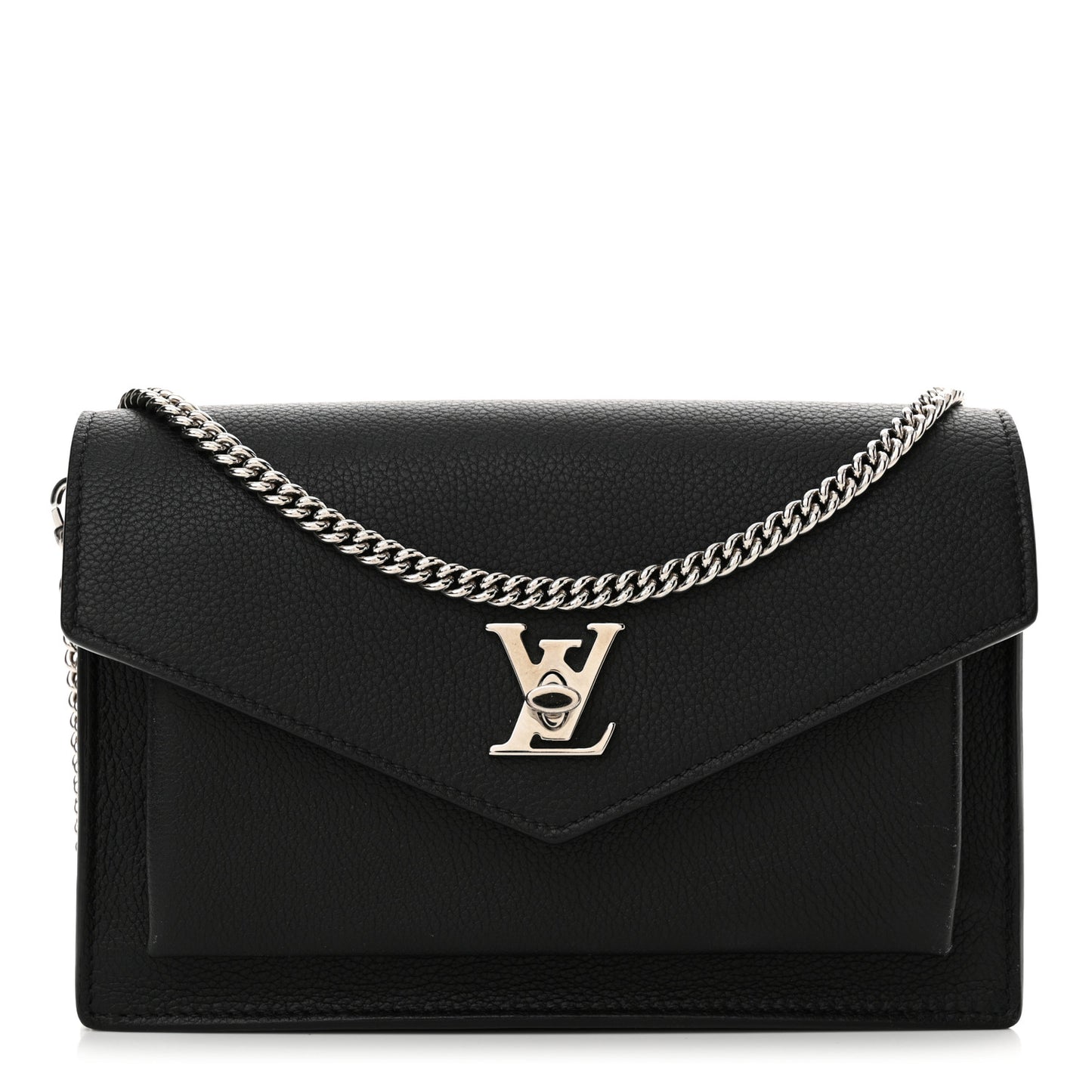 Soft Calfskin My Lockme Chain Pochette Black