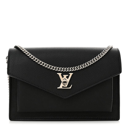 Louis Vuitton Soft Calfskin My Lockme Chain Pochette Black 1 of 10