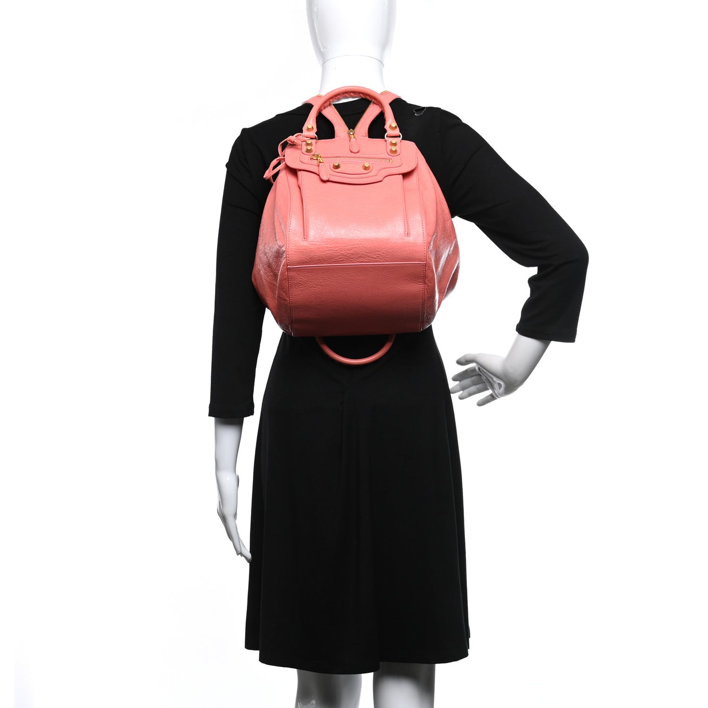 Agneau Giant 12 Gold Hardware Traveler Convertible Backpack Rose Azalee