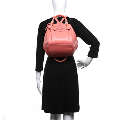 Balenciaga Agneau Giant 12 Gold Hardware Traveler Convertible Backpack Rose Azalee 2 of 9
