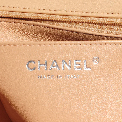 Chanel Patent Chevron Quilted Mini Rectangular Flap Beige 7 of 9