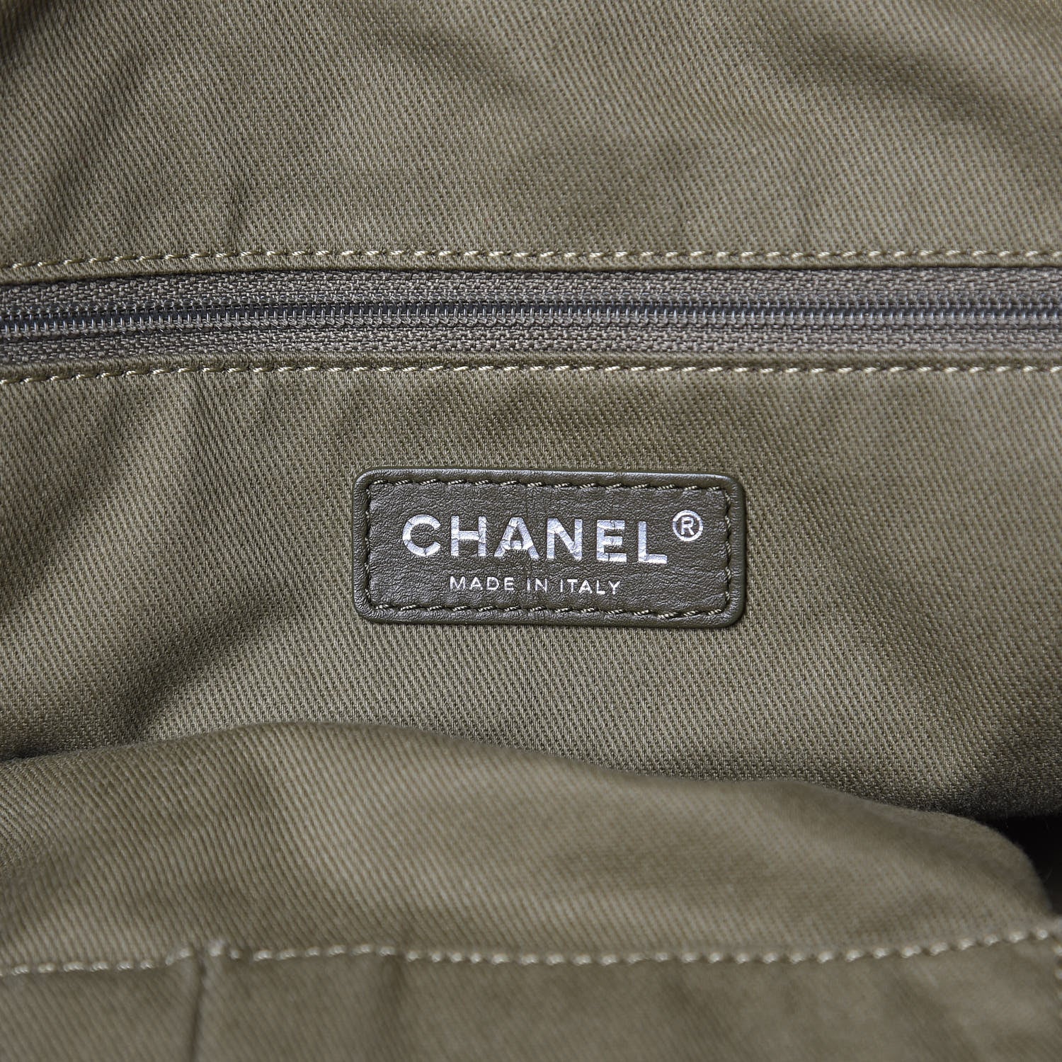 Chanel Canvas Small Double Face Shopping Tote Green 6 of 10