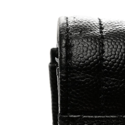 Saint Laurent Grain De Poudre Mixed Matelasse Triquilt Large Monogram Wallet Black 10 of 12