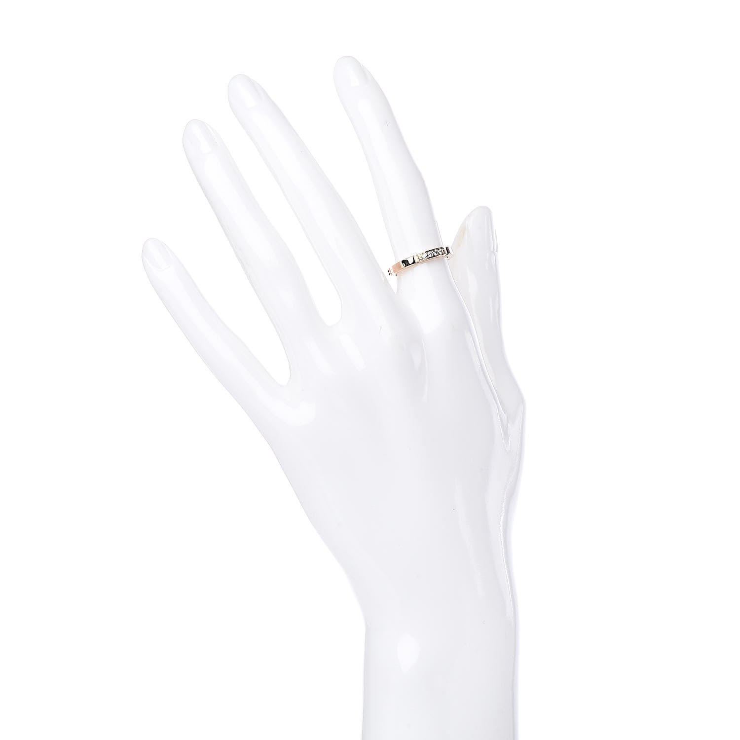 Cartier 18K Pink Gold Diamond Maillon Panthere Wedding Band Ring 49 4.75 2 of 5