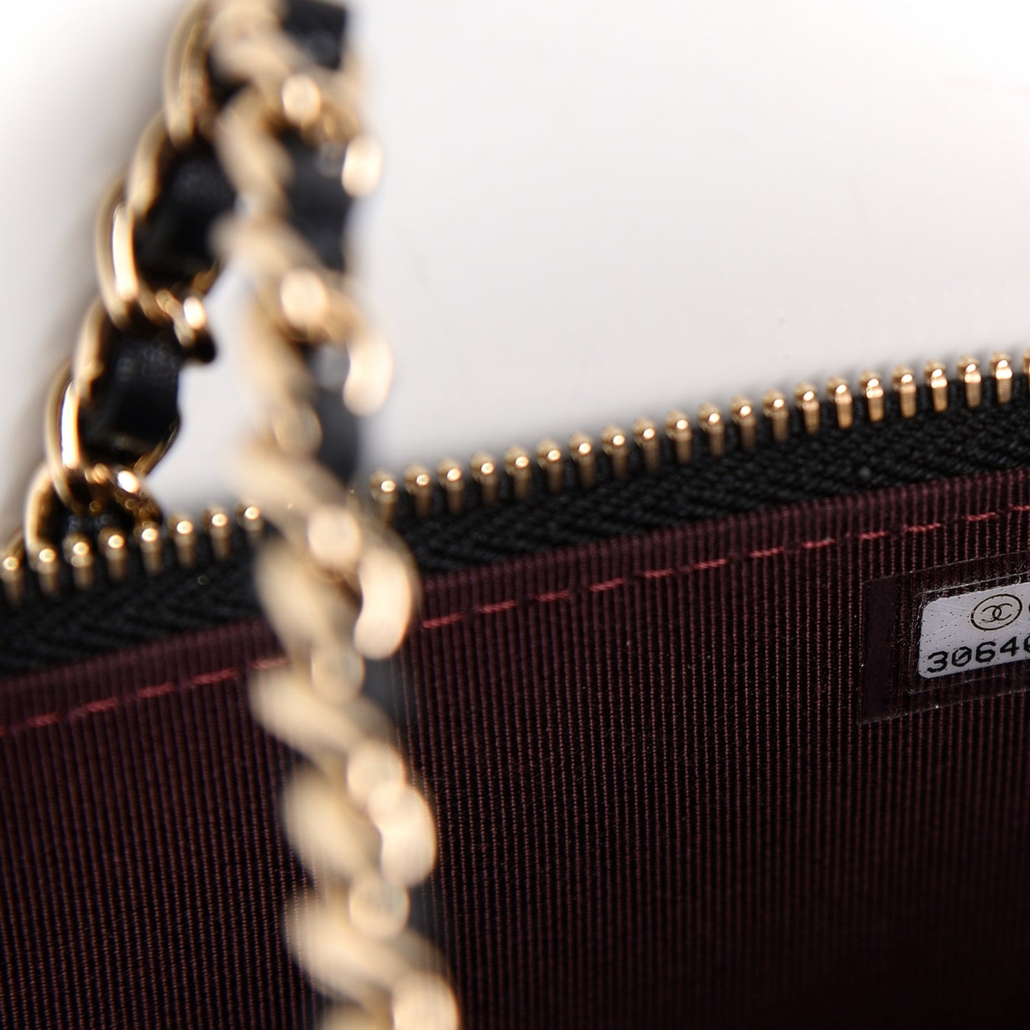 Lambskin Quilted Mini Vanity Case With Chain Black