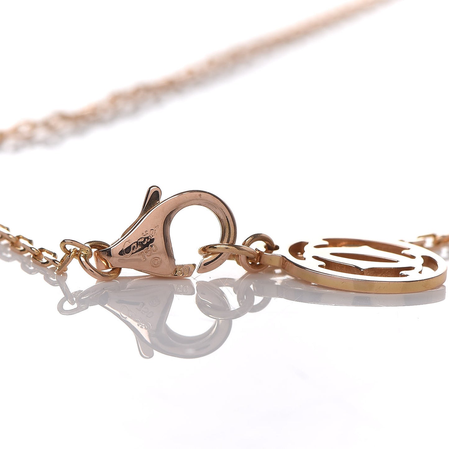 18K Pink Gold Diamond SM D'Amour Pendant Necklace
