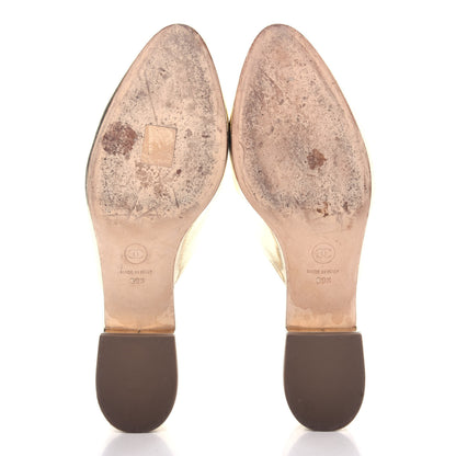 Chanel Metallic Sheepskin Mules 39.5 Gold 6 of 10
