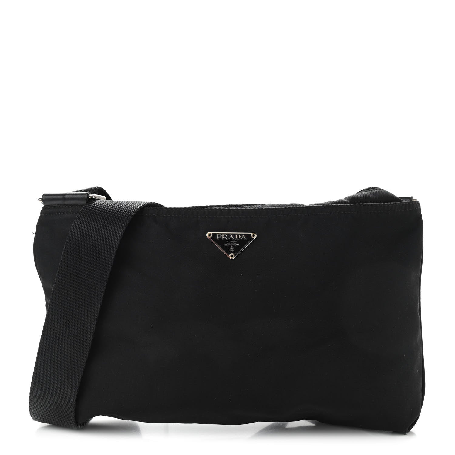 Prada Nylon Messenger Bag Black 1 of 11