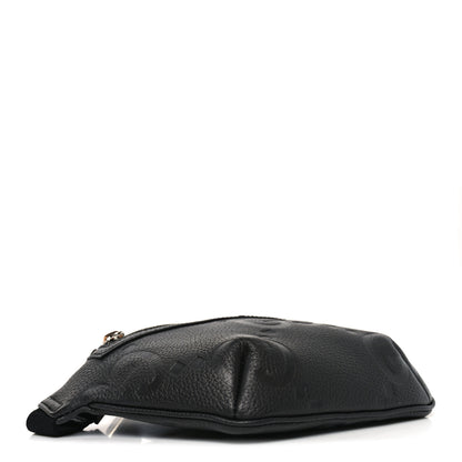 Gucci Piuma Calfskin Jumbo GG Embossed Small Belt Bag Black 4 of 10