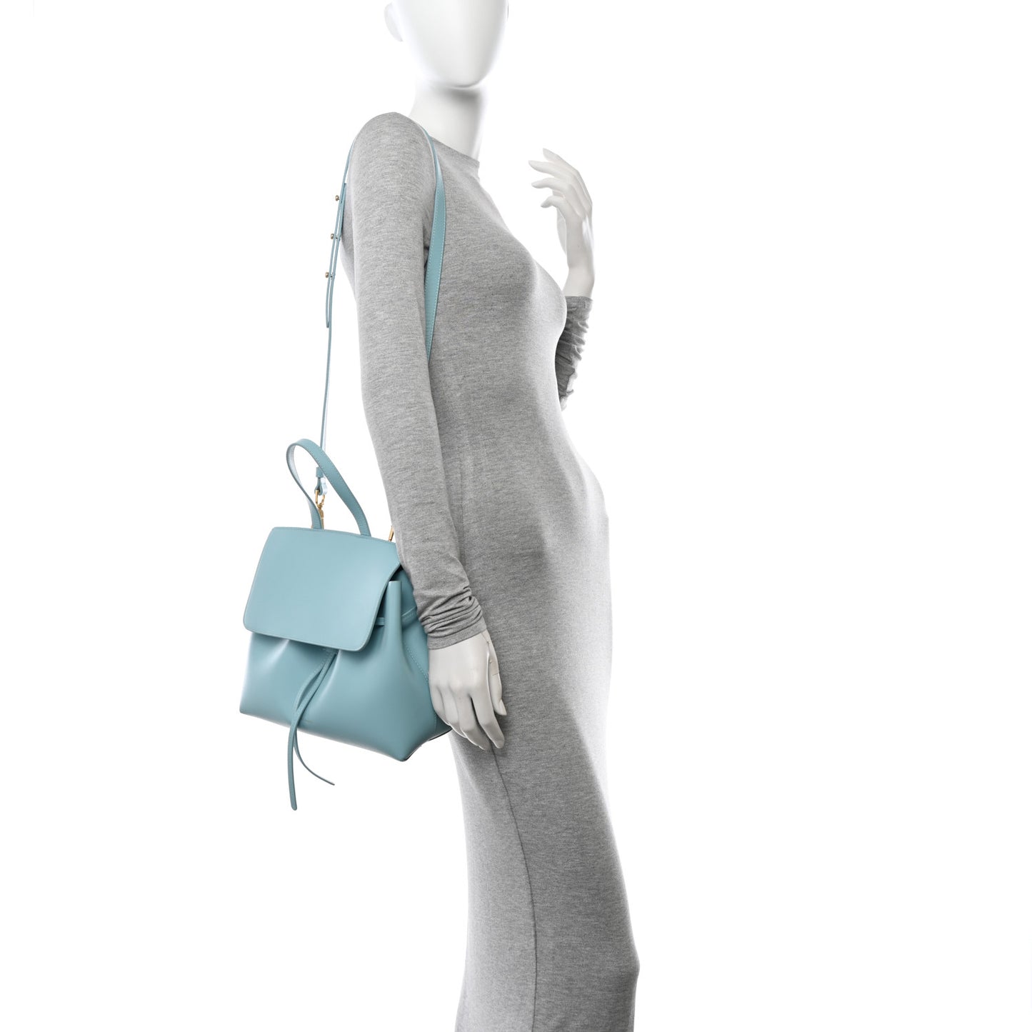 Calfskin Mini Lady Bag Sky Blue