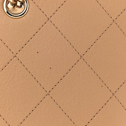 Chanel Bullskin Stitched Medium Shopping Bag Beige 11 of 11