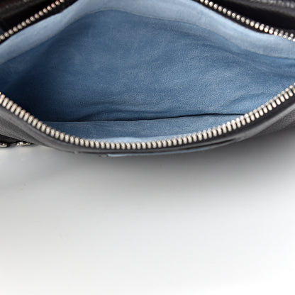 Prada Glace Calfskin Studded Etiquette Shoulder Bag Black 7 of 14