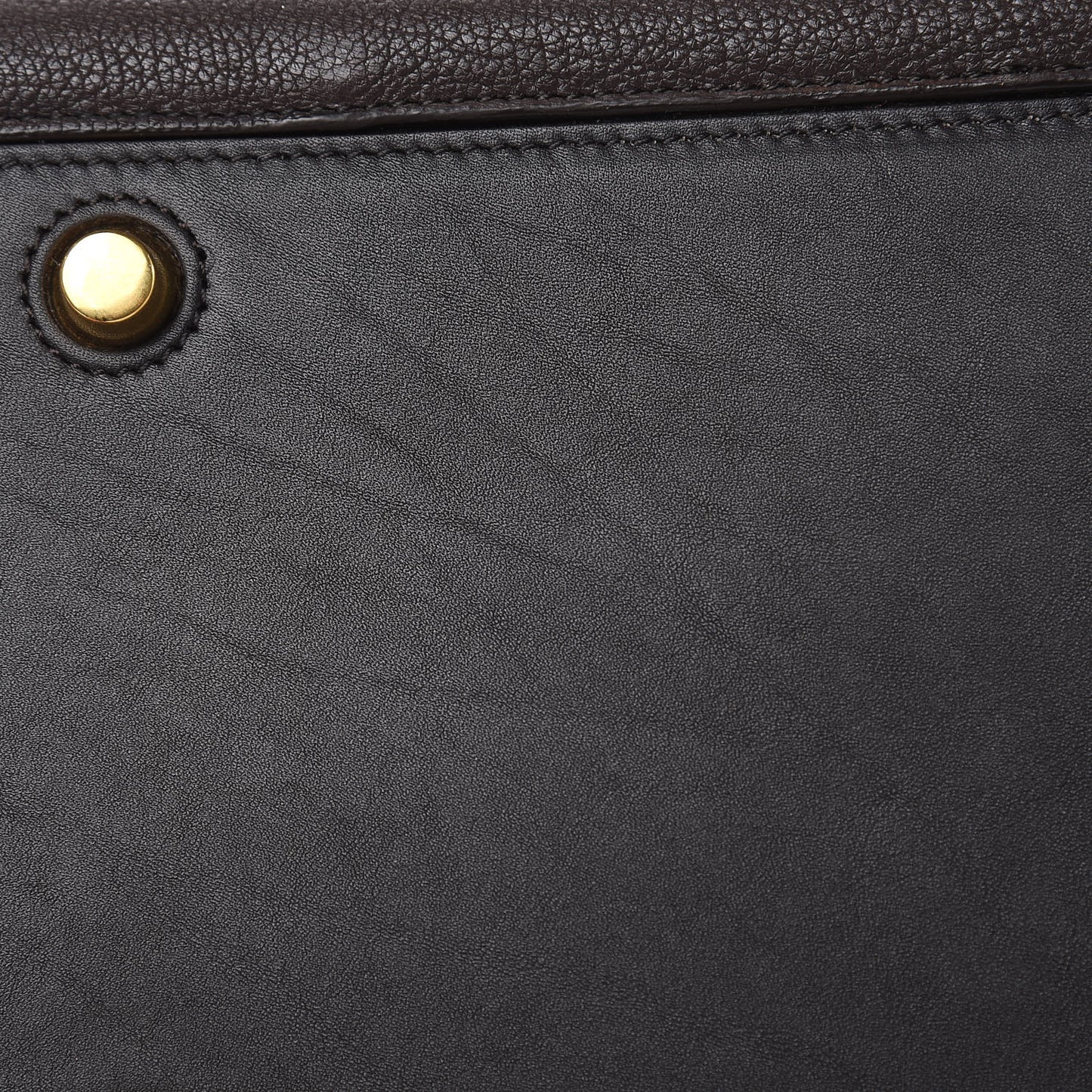 Goatskin Smooth Calfskin Small Ring Bag Dark Taupe