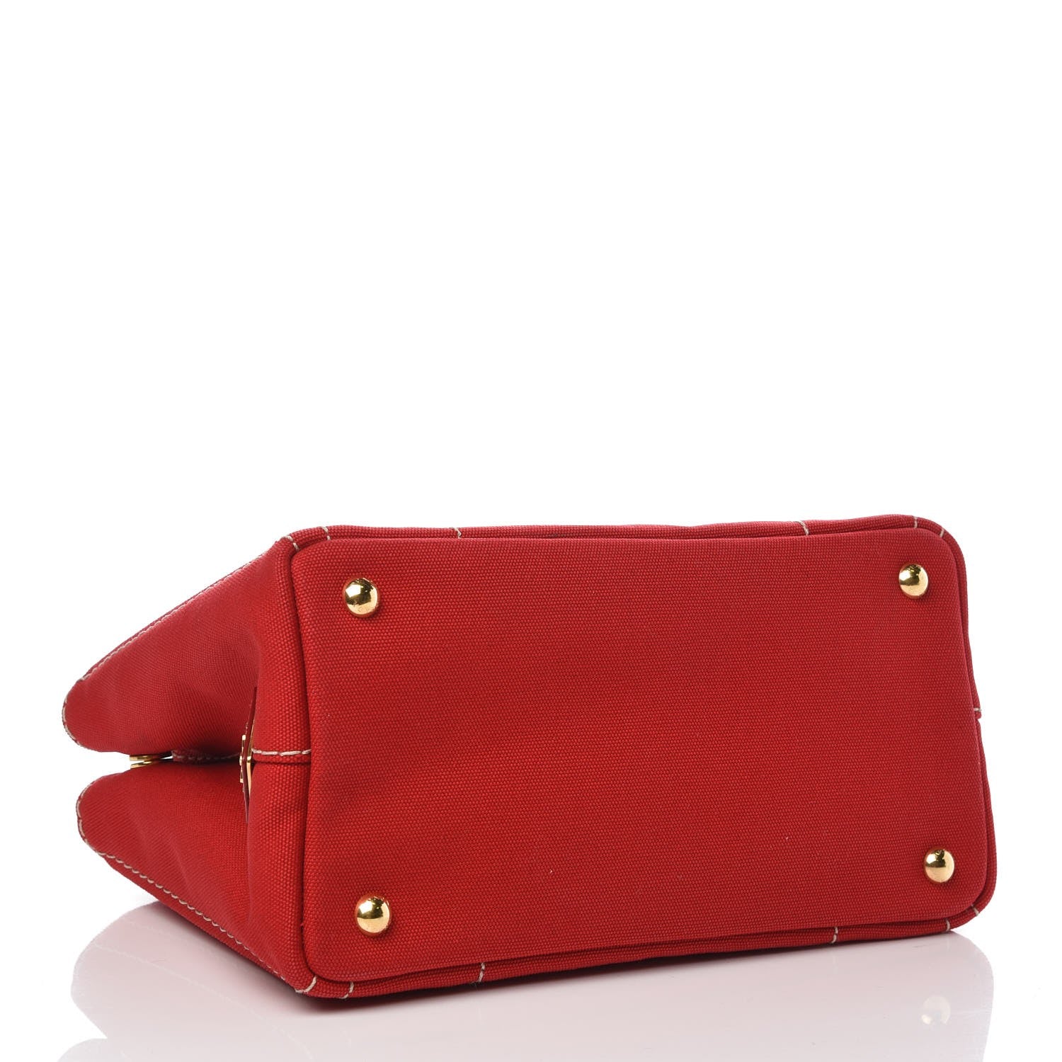 Prada Canapa Small Logo Tote Rosso 5 of 9