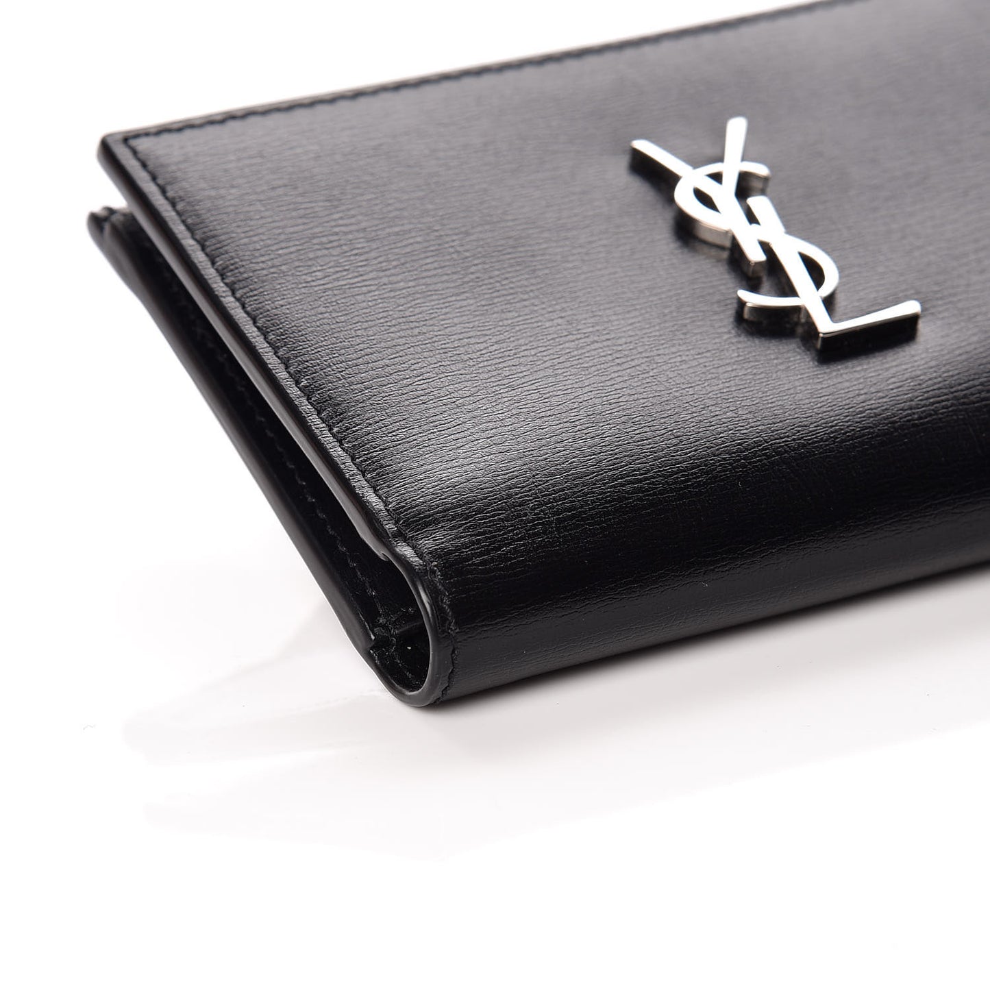 Calfskin Fragments Flap Wallet Black