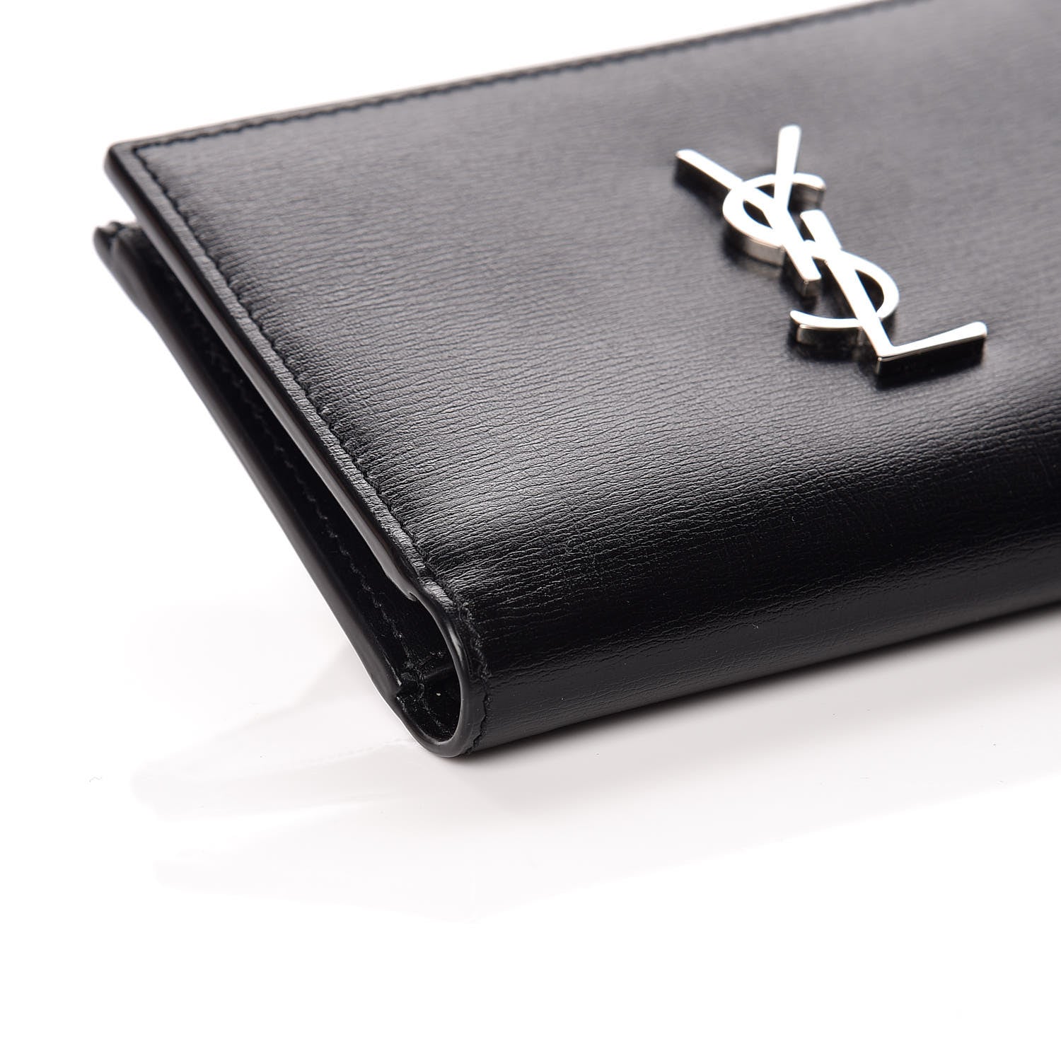 Saint Laurent Calfskin Fragments Flap Wallet Black 8 of 10