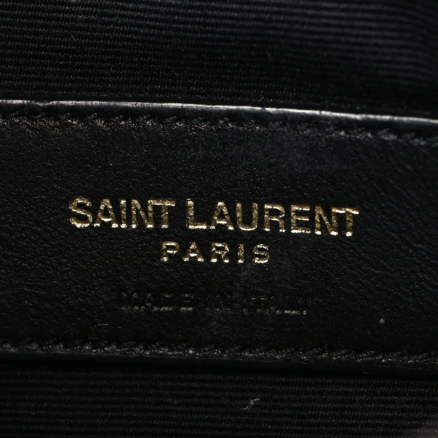 Saint Laurent Grain De Poudre Chevron Monogram Bill Pouch Black 6 of 7