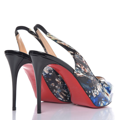Christian Louboutin Patent Bazin Private Number 100 Pumps 38 Black 4 of 8