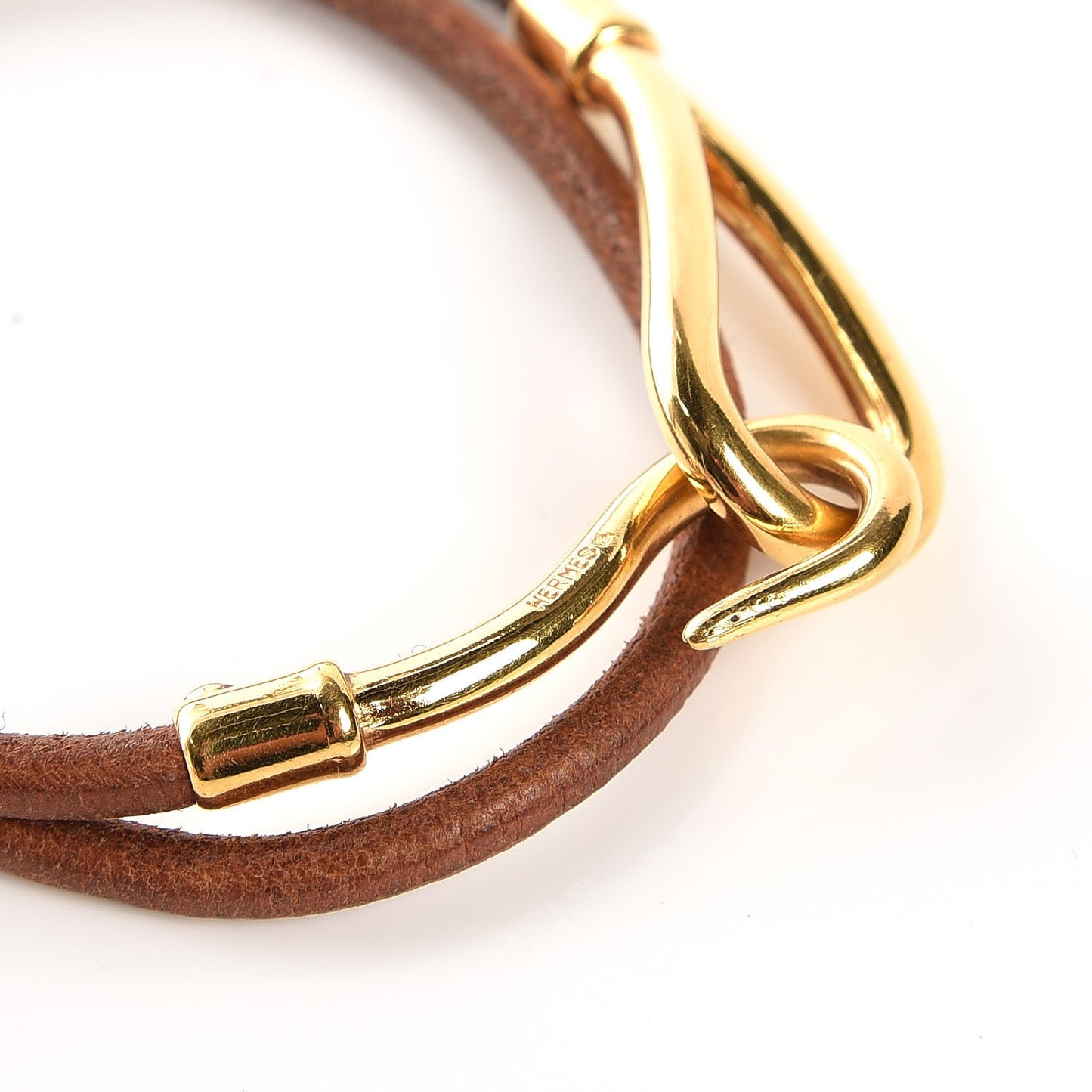 Natural Bridle Jumbo Double Tour Bracelet Bouton