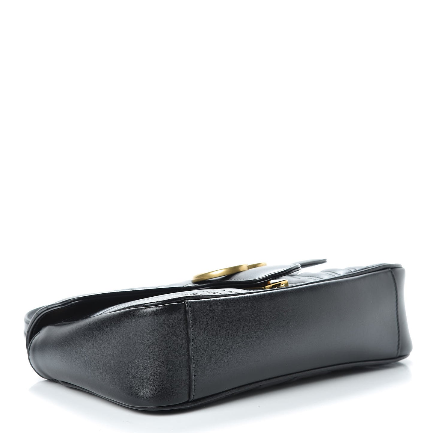 Calfskin Matelasse Small GG Marmont Shoulder Bag Black