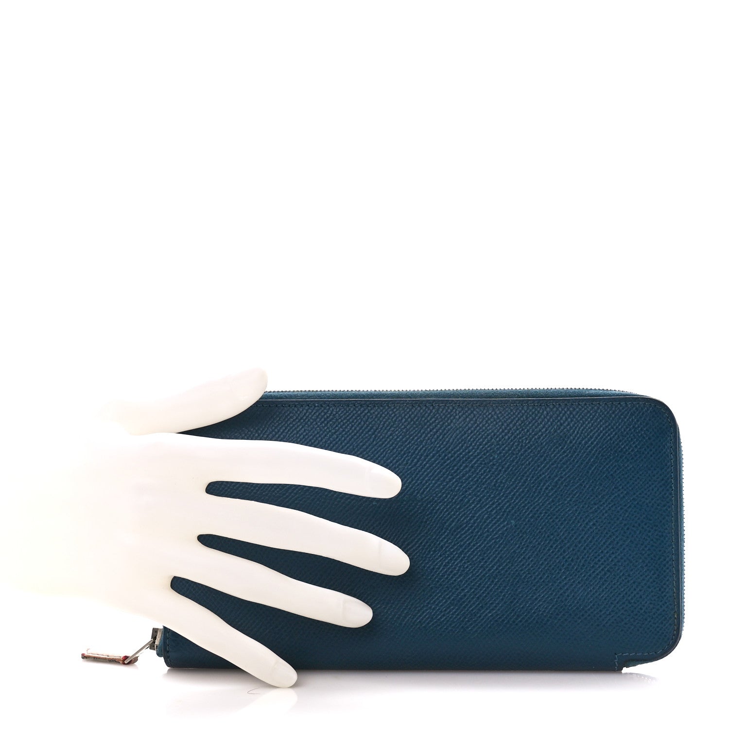 Hermes Epsom Silk'In Wallet Bleu De Galice 2 of 14