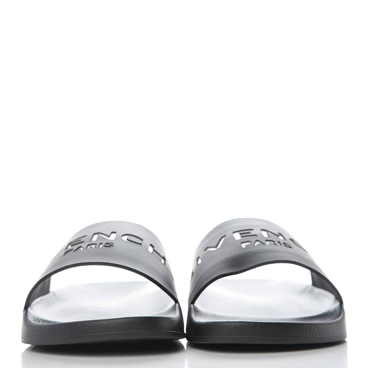 Givenchy Calfskin Logo Womens Pool Slide Sandals 37 Black 2 of 10