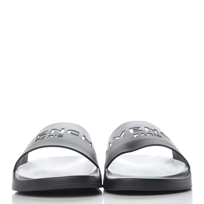 Givenchy Calfskin Logo Womens Pool Slide Sandals 37 Black 2 of 10