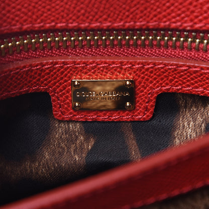 Dolce & Gabbana Dauphine Miss Sicily East West Shoulder Bag Red 6 of 10