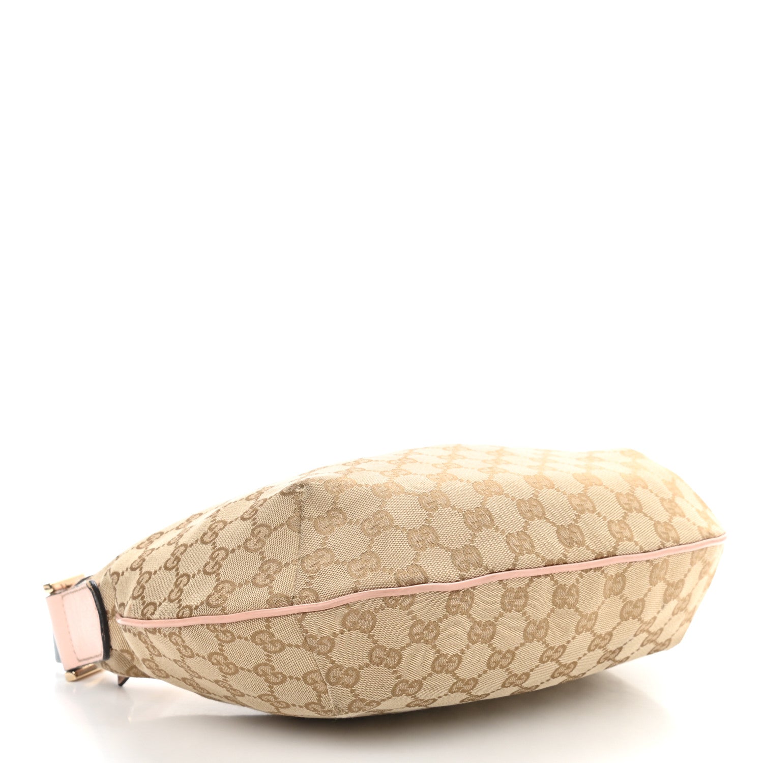 Gucci Monogram Web Medium Half Moon Hobo Blue Pink 4 of 16