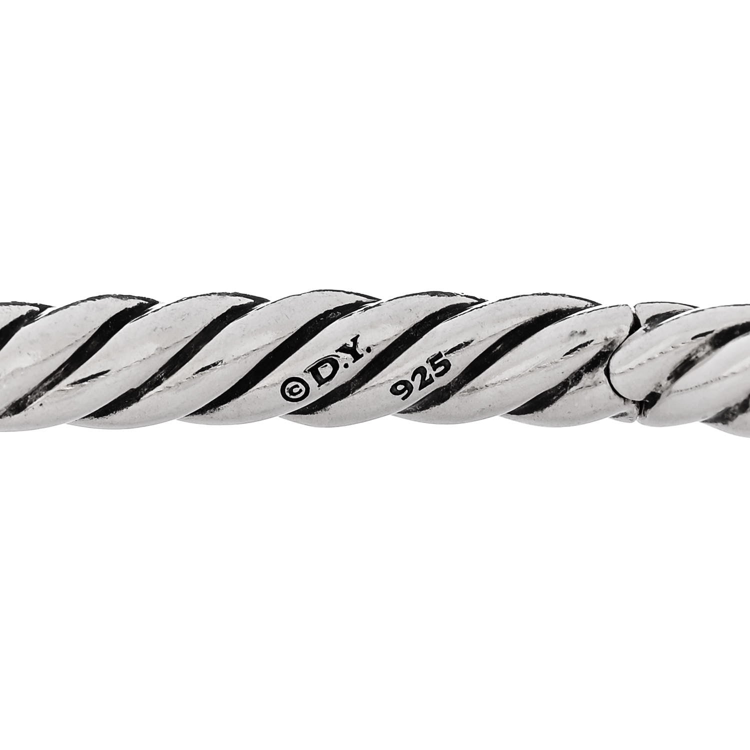 David Yurman Sterling Silver 9.5mm Pure Form Cable Bracelet 3 of 4