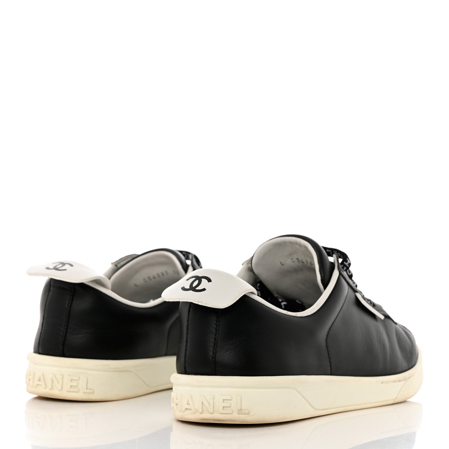 Calfskin CC Womens Sneakers 38.5 Black