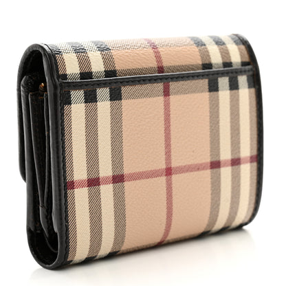 Burberry Haymarket Check Medium Leighton Wallet Chocolate 3 of 8