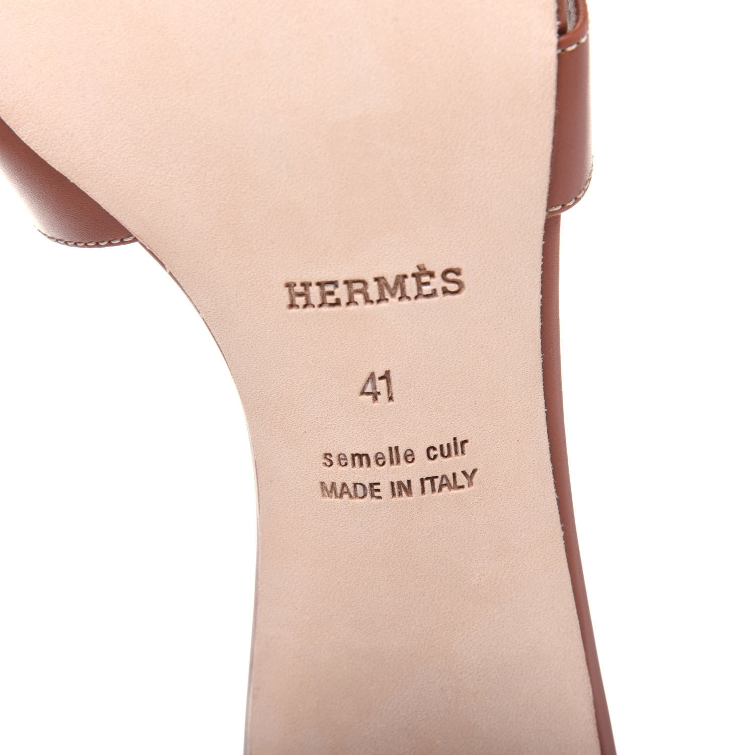 Hermes Calfskin Oasis Sandals 41 Gold 6 of 10