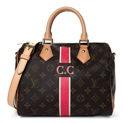 Louis Vuitton Monogram My LV Heritage Speedy Bandouliere 25 Fuchsia White 1 of 10