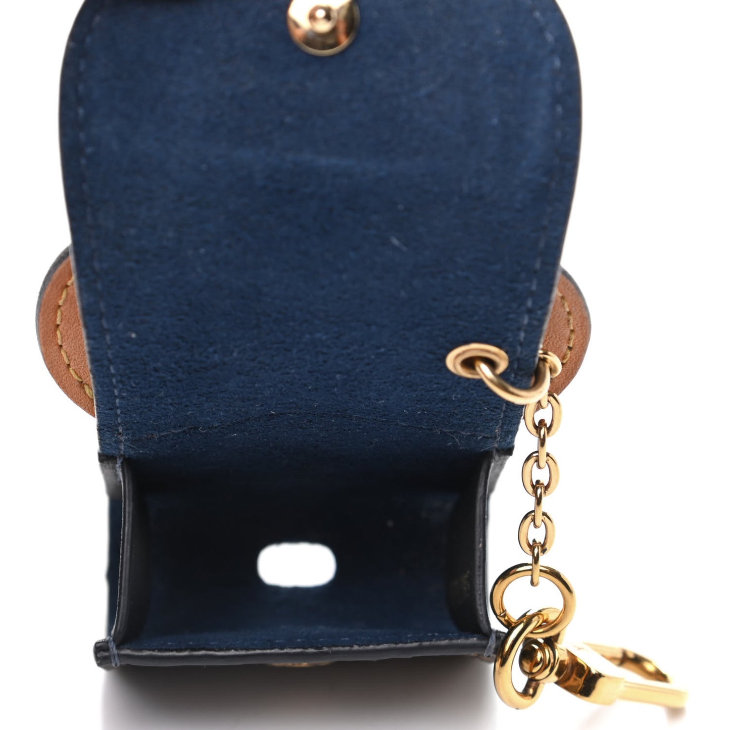 Monogram Cat Earphones Case Black