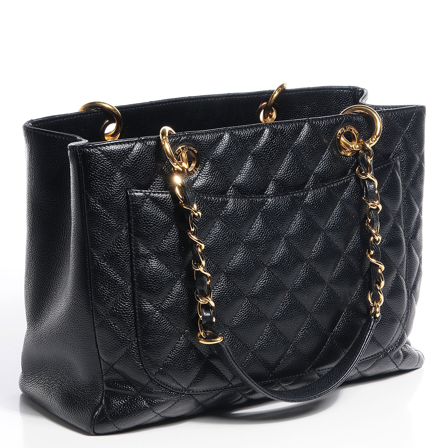 Chanel Caviar Grand Shopping Tote GST Black 3 of 7